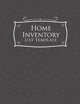 Home Inventory List Template