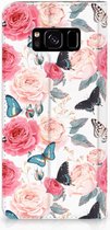 Flipcover Samsung S8 Butterfly Roses