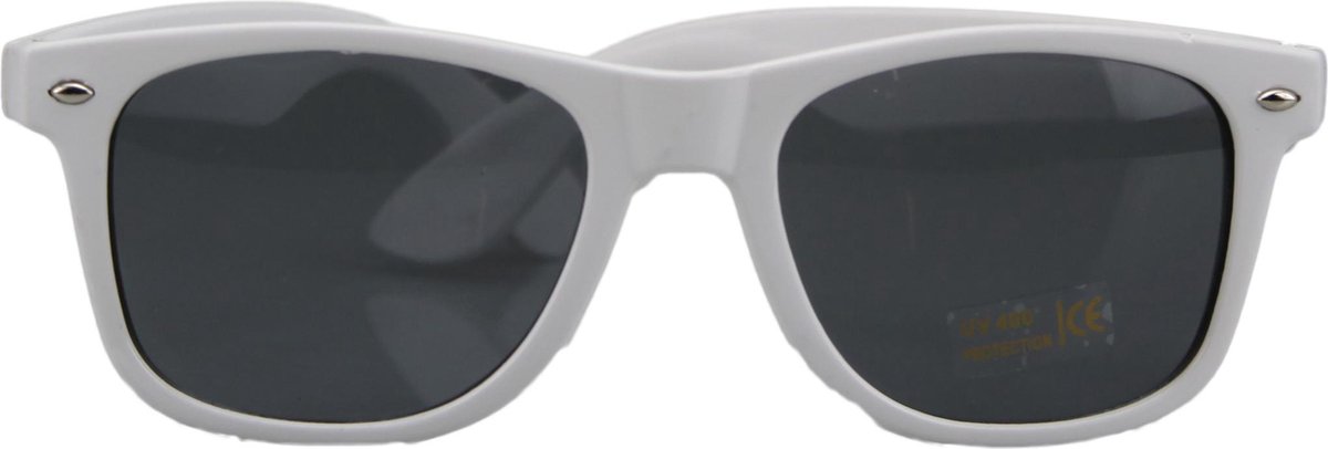 Basic witte zonnebril / Volwassenen / UV-400 / Unisex / De Weekactie