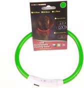 hondenhalsband LED licht, micro usb oplaadbaar (groen)