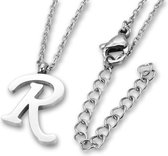 Amanto Ketting Letter R - 316L Staal - Alfabet - 16x11mm - 50cm