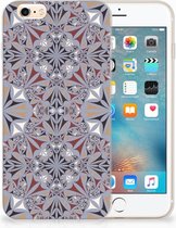 Geschikt voor iPhone 6 | 6S Back cover Design Flower Tiles