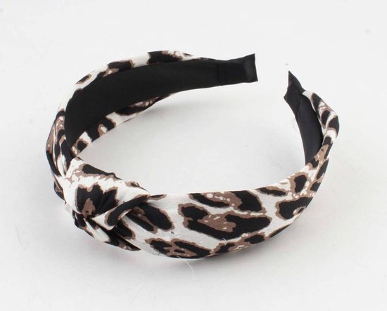 FASHION4 Diadeem - Panter/Leopard Dierenprint Haarband - wit - 2 Stuks -  Maat: One Size | bol.com