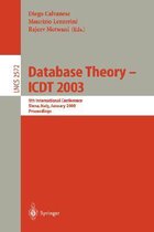 Database Theory - ICDT 2003
