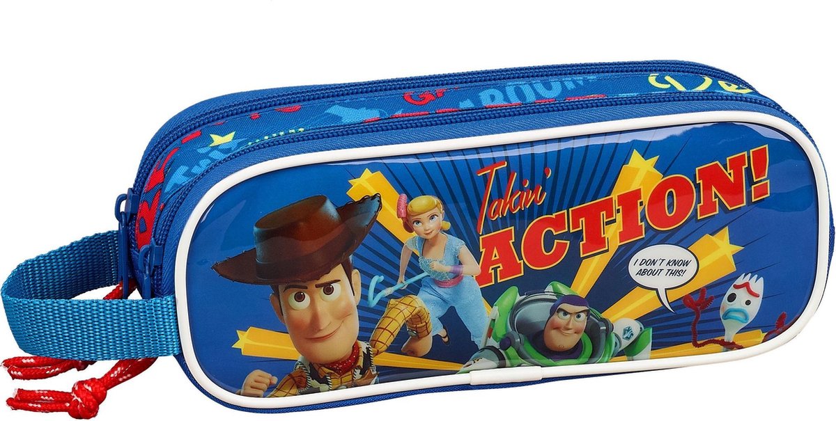 Toy Story Takin action'! - etui met twee ritsen - 21 x 8 cm - blauw |  bol.com