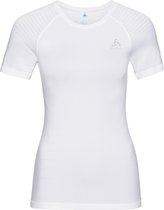 Odlo Bl Top Crew Neck S/S Performance Light Dames Sportshirt - White - Maat L