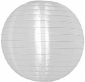 Lampionnen Voordeel pakketten Lampion Nylon wit - verlicht + afstandsbediening - 35 stuks