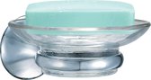 Allibert CLASSY zeephouder- met mat glazen schaal - verchroomd messing - 10,9 cm breed