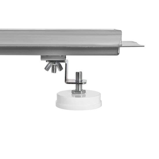 Douchegoot RVS zijuitloop met flens betegelbare rooster 70cm