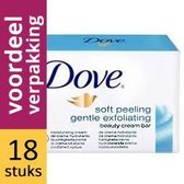 Dove Zeep Cream Soft Peeling Gentle Exfoliating Voordeelverpakking 18 Stuks