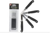 Schilmesjes Kitchen  - 5 Stuks - Zwart