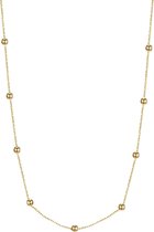 Fashionthings Dots Ketting - Dames - 316 Stainless Steel, 18K Gold Plated - Goudkleurig - 40 + 5 cm