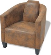 Fauteuil bruin stof