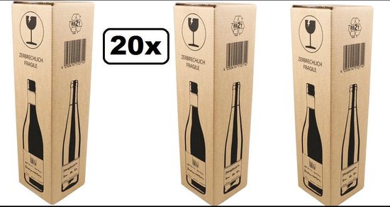 jazz Nest Huiswerk 20x Wijnverzenddoos karton 380mm - wijn fles verpakking verzend | bol.com