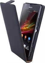 Mobiparts - zwarte premium flipcase voor de Sony Xperia SP