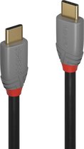 LINDY USB-kabel USB 3.2 Gen2x2 USB-C stekker, USB-C stekker 1.00 m Zwart, Grijs 36901