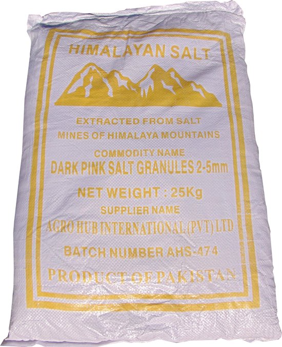 Roze himalaya zout grof (2-5mm) 25kg ✔bulk zak 25kg