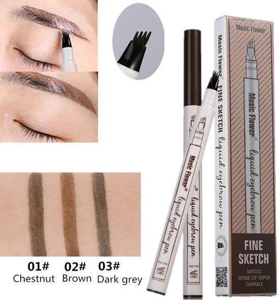 microblading eyebrow tattoo pen waterproof bruin/wenkbrauw pen potlood