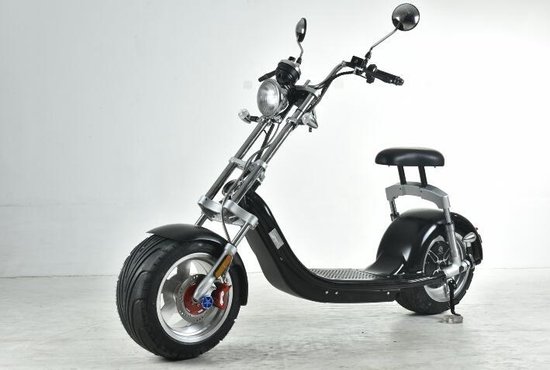 Electrische scooter met uniek Harley Design mat zwart met geel kenteken (45  km/u) | bol.com