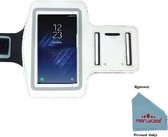 Pearlycase Sportband Hardloop armband Wit voor Samsung Galaxy J3 2018