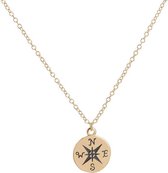 24/7 Jewelry Collection Kompas Ketting - Windstreken - Windrichting - Windrichtingen - Goudkleurig