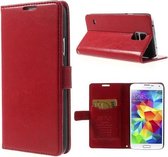 Kds Ultra Thin Wallet cover Samsung Galaxy S4 i9500 i9505 rood