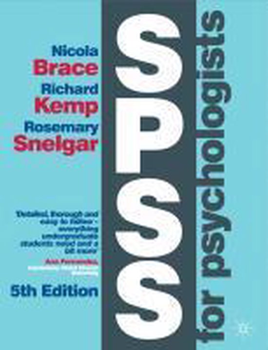 Spss For Psychologists - cover