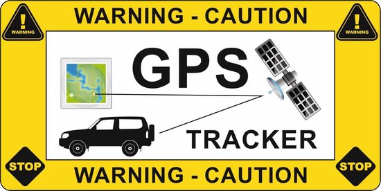Autocollant de voiture GPS tracker - autocollant anti-vol - 4 pièces | bol