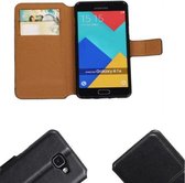 GALATA® Ultra lederen wallet case - booktype voor Samsung Galaxy A7 2016 A710 hoesje - Zwart