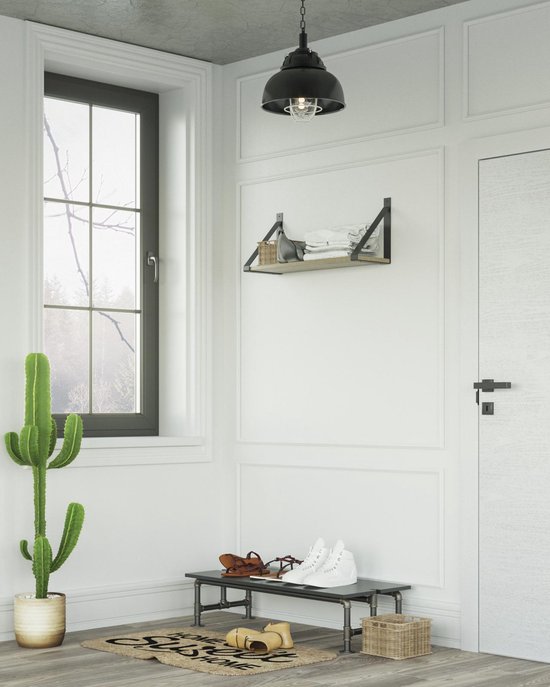 Gorillz Wagon 38 - Porte-tablettes industriels - Acier noir - 2 pièces