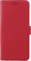 Litchi Textuur Leren Wallet Hoesje Cover Samsung Galaxy S8 - Rood
