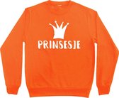 Oranje sweater Koningsdag | Prinsesje | Maat 122-128