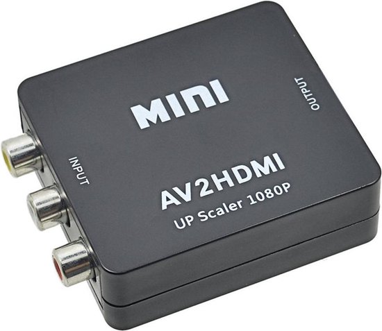 Mini Composite RCA AV naar HDMI Converter Upscaler Adapter - Zwart - NedRo