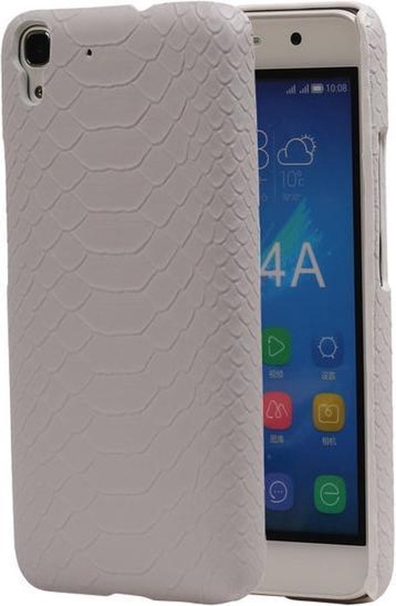 Wit Slang Hardcase Backcover Huawei Honor Y6 Hoesje