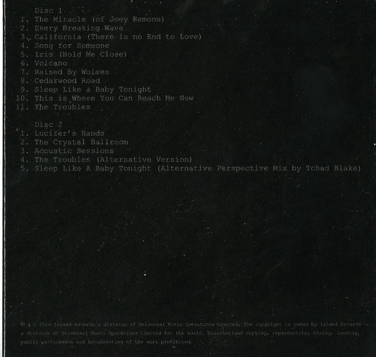 U2 Songs Of Innocence (2 CD) (Deluxe Edition) (Limited Edition), U2