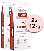 BRIT care hypo allergeen graanvrij Sensitive Hert & Aardappel 2 x 12 kg