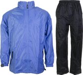Anuy Kalmar Regenpak - Maat M  - Unisex - blauw/zwart