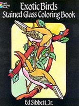 Exotic Birds Stained Glass Colouring Book
