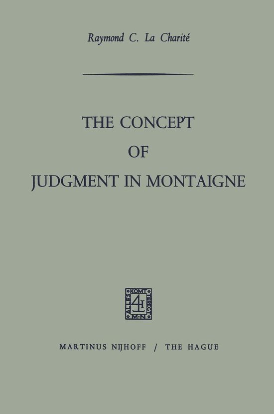 Law and Criminology (R0) - The Concept of Judgment in Montai ... - cover