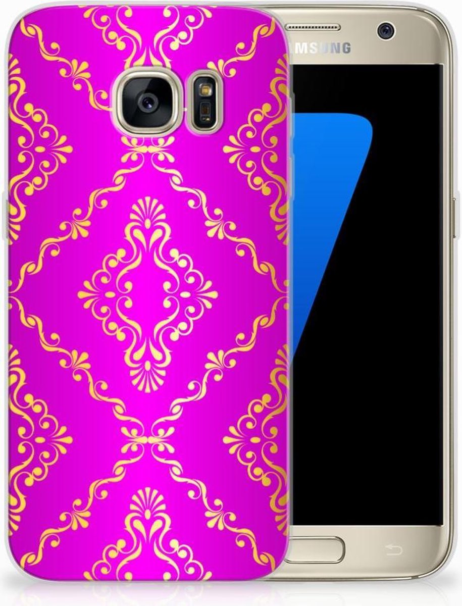Back Cover voor Siliconen Hoesje Samsung Galaxy S7 Barok Roze