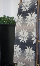Deken wol - 125x185cm - Kerst Frostblomma - Grijs