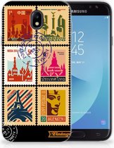 Geschikt voor Samsung Galaxy J7 2017 | J7 Pro TPU siliconen Hoesje Postzegels