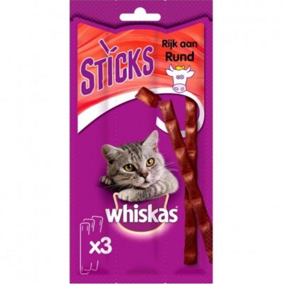 Whiskas Sticks 18 g - Kattensnack - Rund