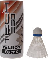 Talbot Torro Badminton Shuttles Tech 350 Wit/blauw 3 Stuks