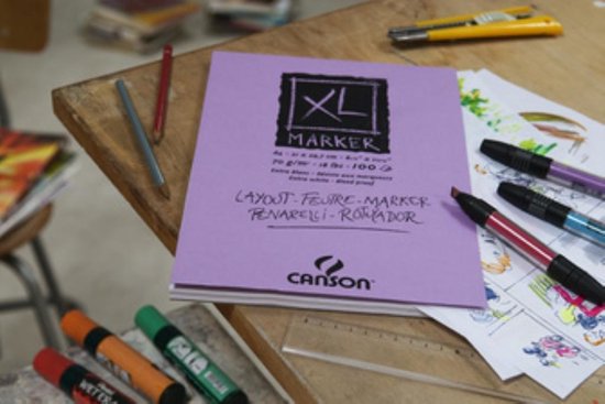 Tekenblok canson xl marker a3 70gr 100v | Stuk a 100 vel - Canson