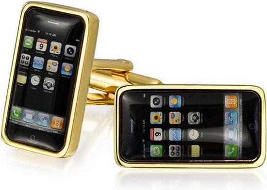 Boutons de manchette Amanto Conlan Gold - Homme - Acier 316L - GSM - 8,5 x 19,5 mm