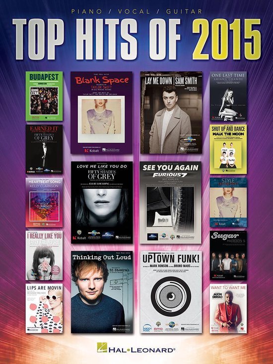 Top Hits of 2015 Songbook - cover
