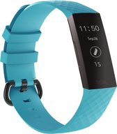 Siliconen Bandje - Small - Geschikt voor de Fitbit Charge 3 & 4 - Turquiose