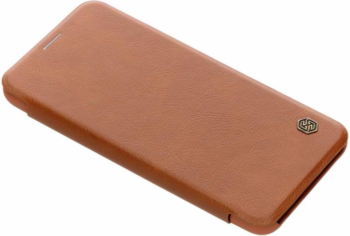 Bruine Qin PU Leather slim booktype voor de Huawei Mate 20 Lite
