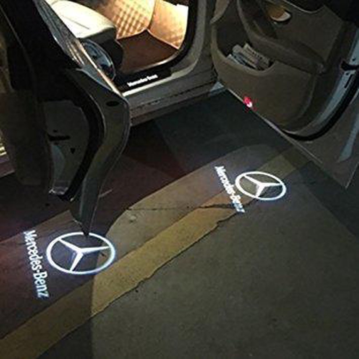 krullen professioneel ademen Logo deur projector geschikt voor Mercedes - 2 stuks | bol.com